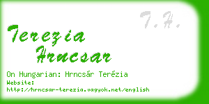terezia hrncsar business card